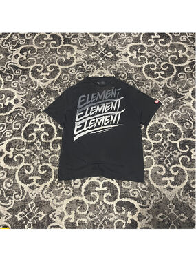 Men's Element Black & Gray Short Sleeve Tee L
